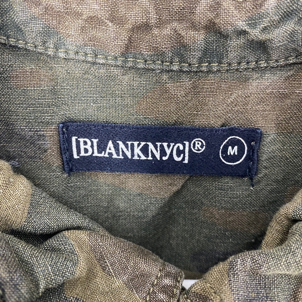 Blanknyc Camouflage Green Short Romper Collared - Picture 2 of 5
